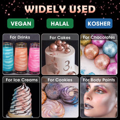NiHome edible glitter on cookies brings subtle rose gold shimmer.