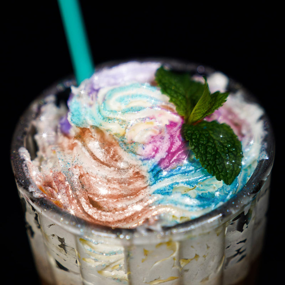NiHome drink garnish dust adds eye-catching rose gold sparkle.