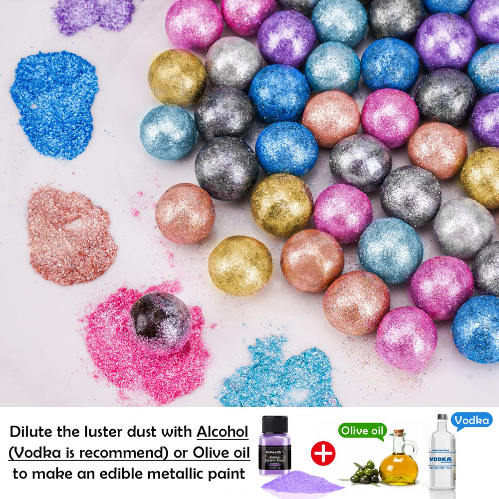 NiHome purple edible glitter powder decorates cookies with festive shine.