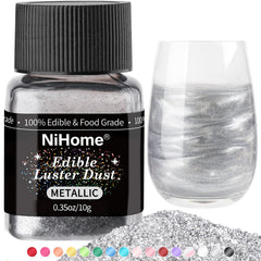 NiHome edible glitter powder for cakes and drinks adds a sparkling finish.