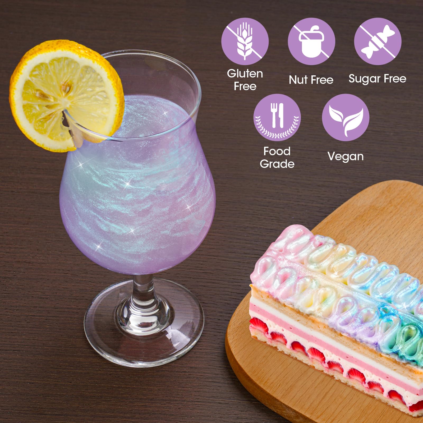 NiHome glitter dust adds sparkle to drinks and cocktails