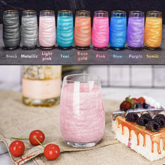 NiHome glimmer dust highlights wine and cocktails with vibrant color