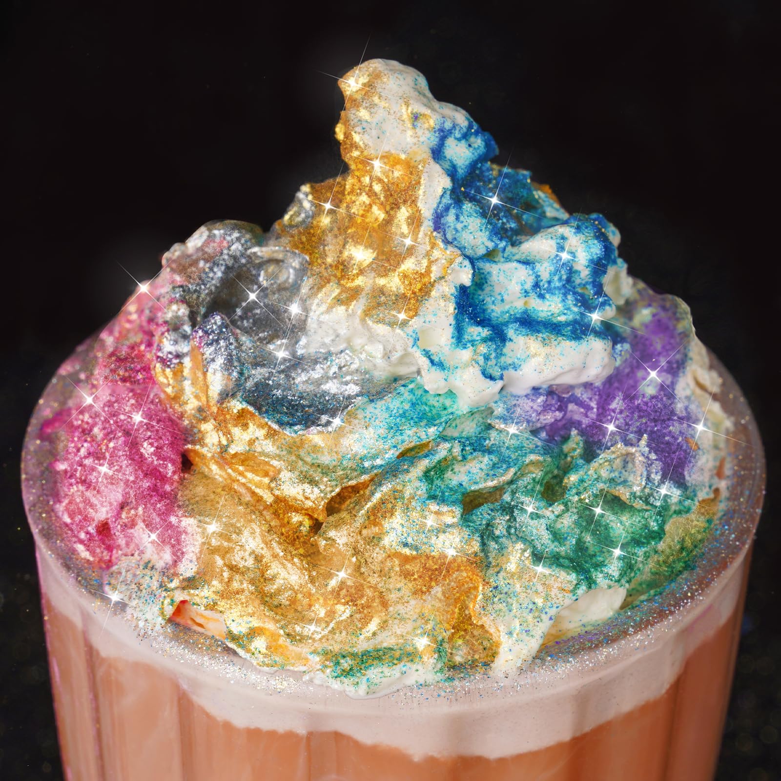 NiHome pink cupcake topping glitter with metallic sheen.