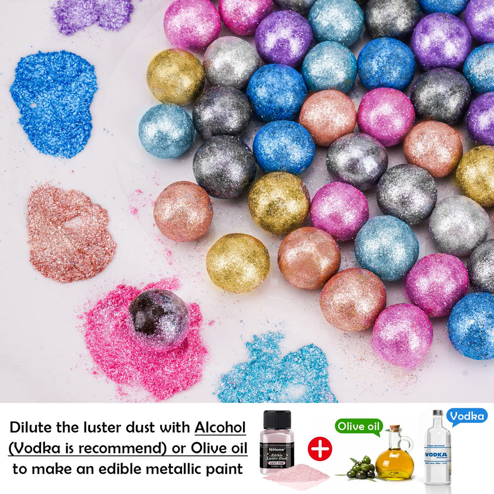 NiHome pink sparkle powder brightens cupcakes and candies with subtle, eye-catching shine.