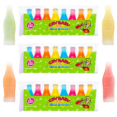 Nik-L-Nip Cry Baby Sour Mini Drinks flavor variety with sour cherry, lemon, and orange.