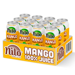 NILO Mango Juice not from concentrate bottle highlights pure, natural taste.