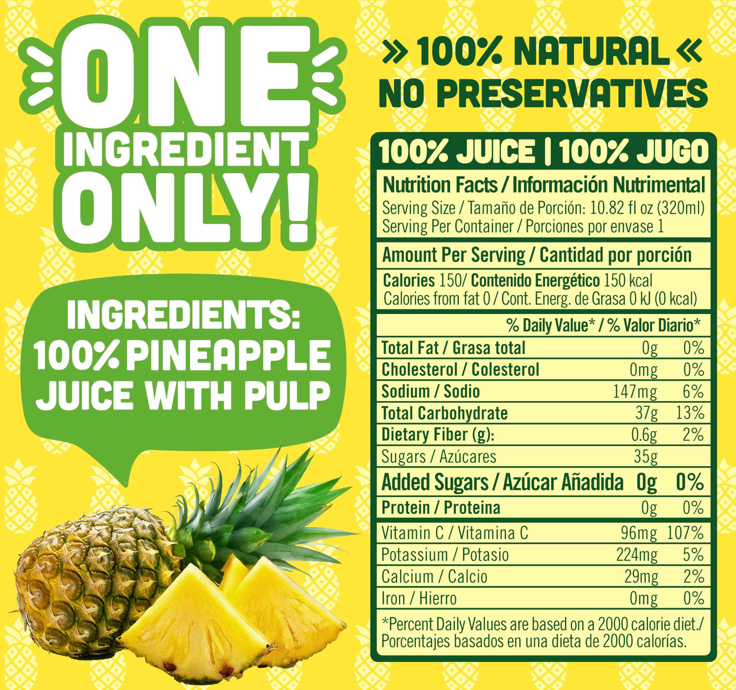 NILO Pineapple Juice being poured into a glass to show real pulp texture.