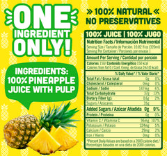 NILO Pineapple Juice being poured into a glass to show real pulp texture.