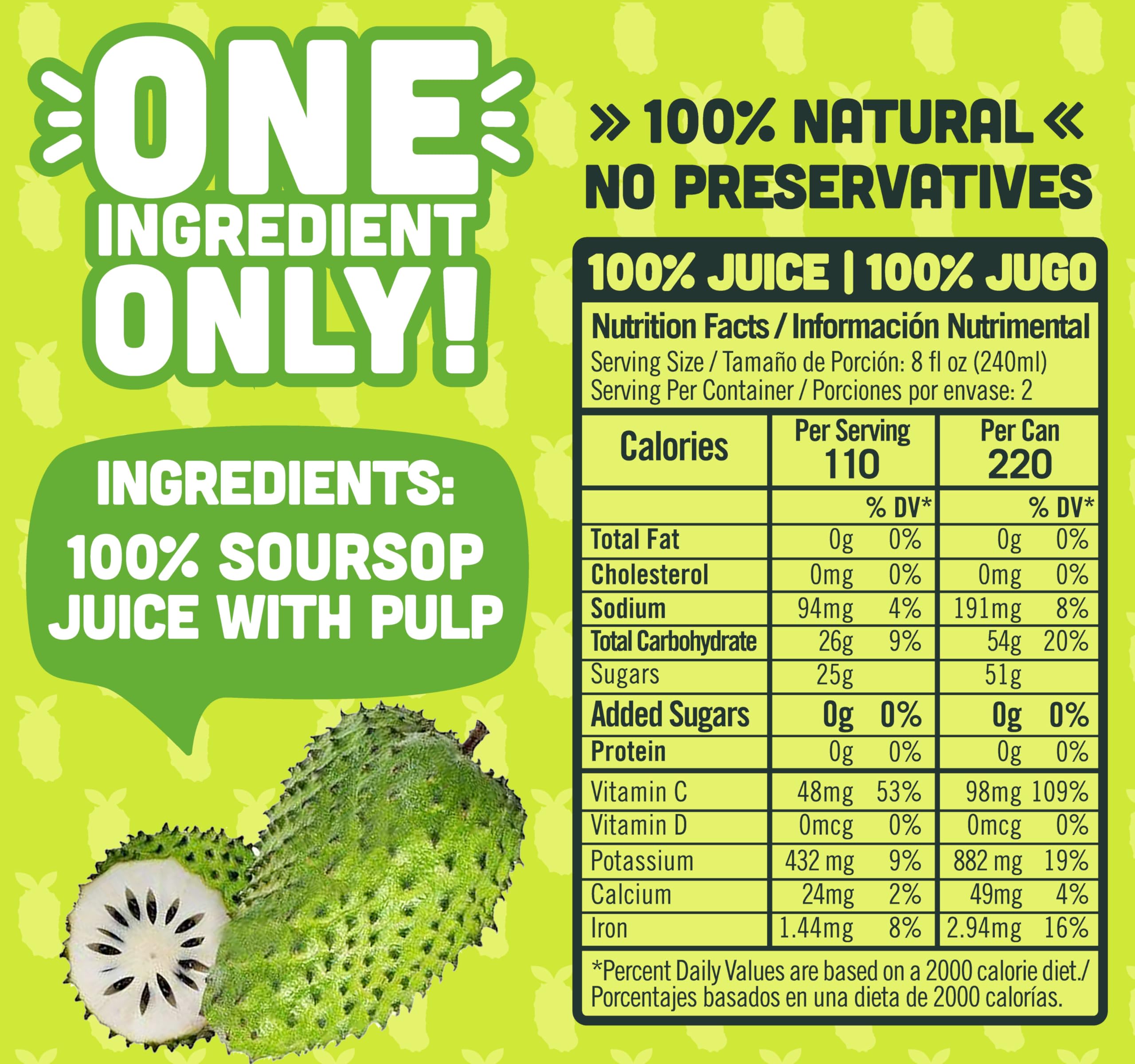 NILO Soursop Juice real pulp close-up with chunky soursop pieces