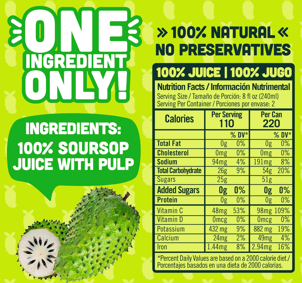 NILO Soursop Juice real pulp close-up with chunky soursop pieces