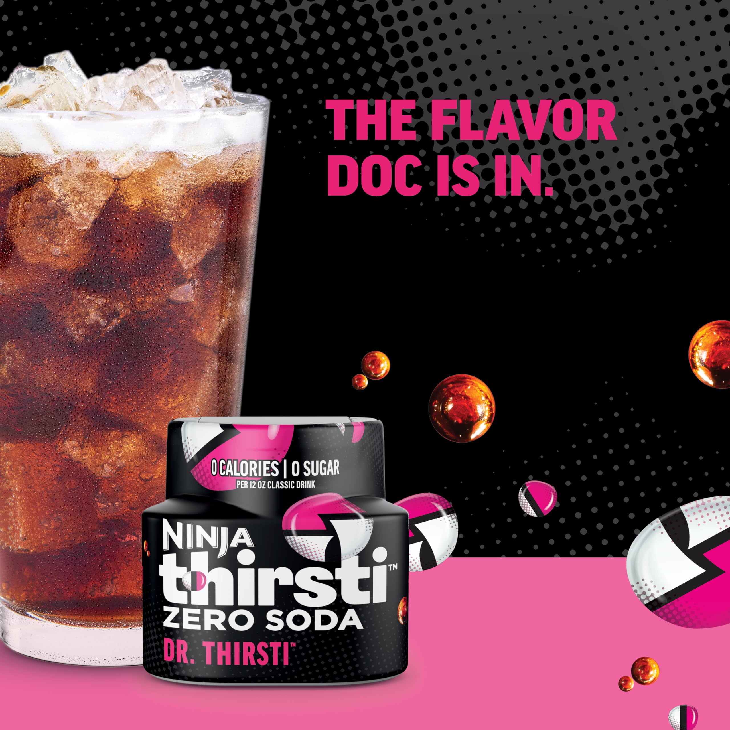 Ninja Thirsti Drops packaging on a kitchen counter, a space-saving flavor solution.