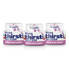 Ninja Thirsti Splash Black Cherry sachet releases bold fruit aroma for refreshing water.