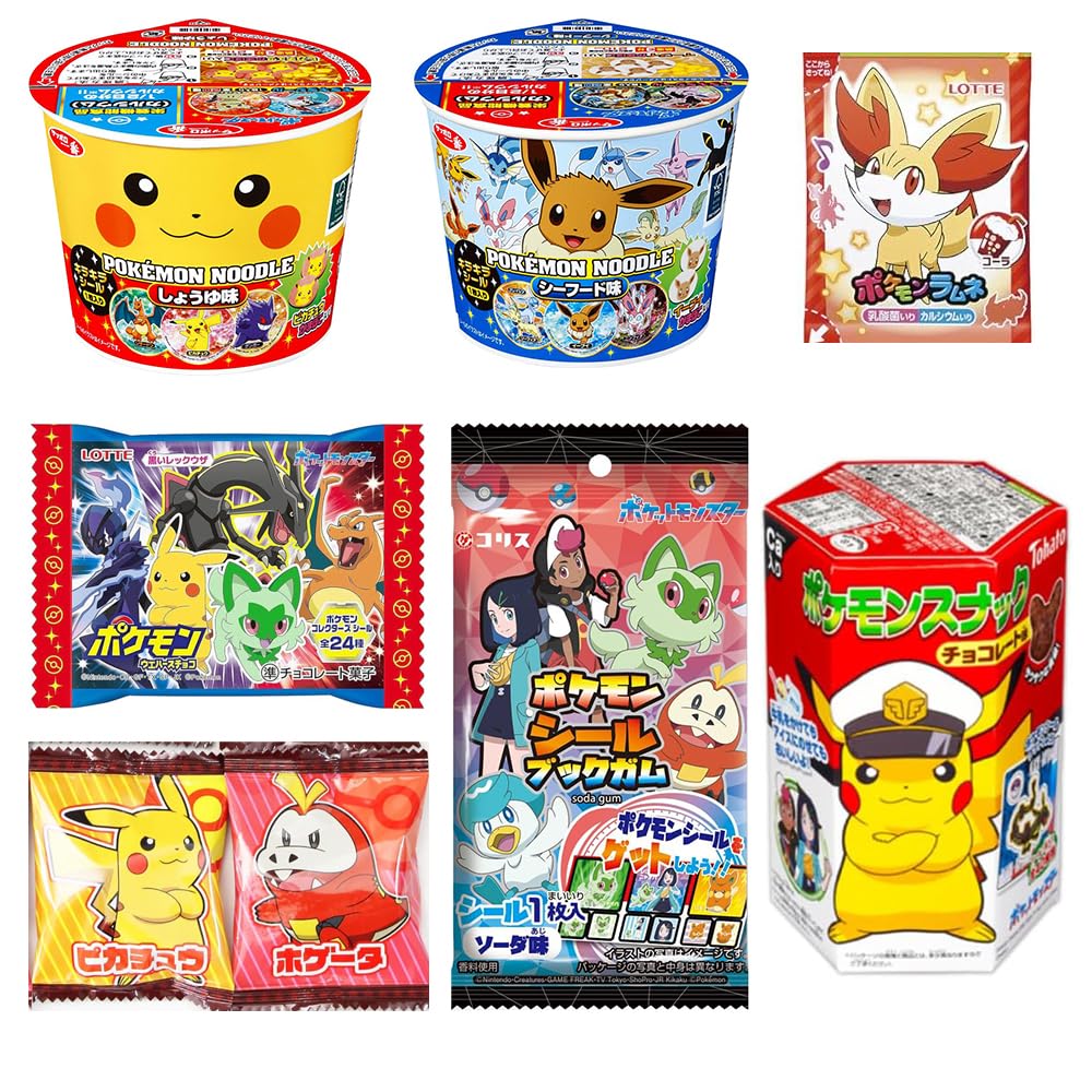 Ninjapo Poket Set E Pikachu cup noodles with cute topping for kids