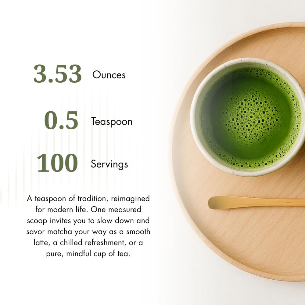 Nippon Matcha resealable tin preserves freshness and aroma.