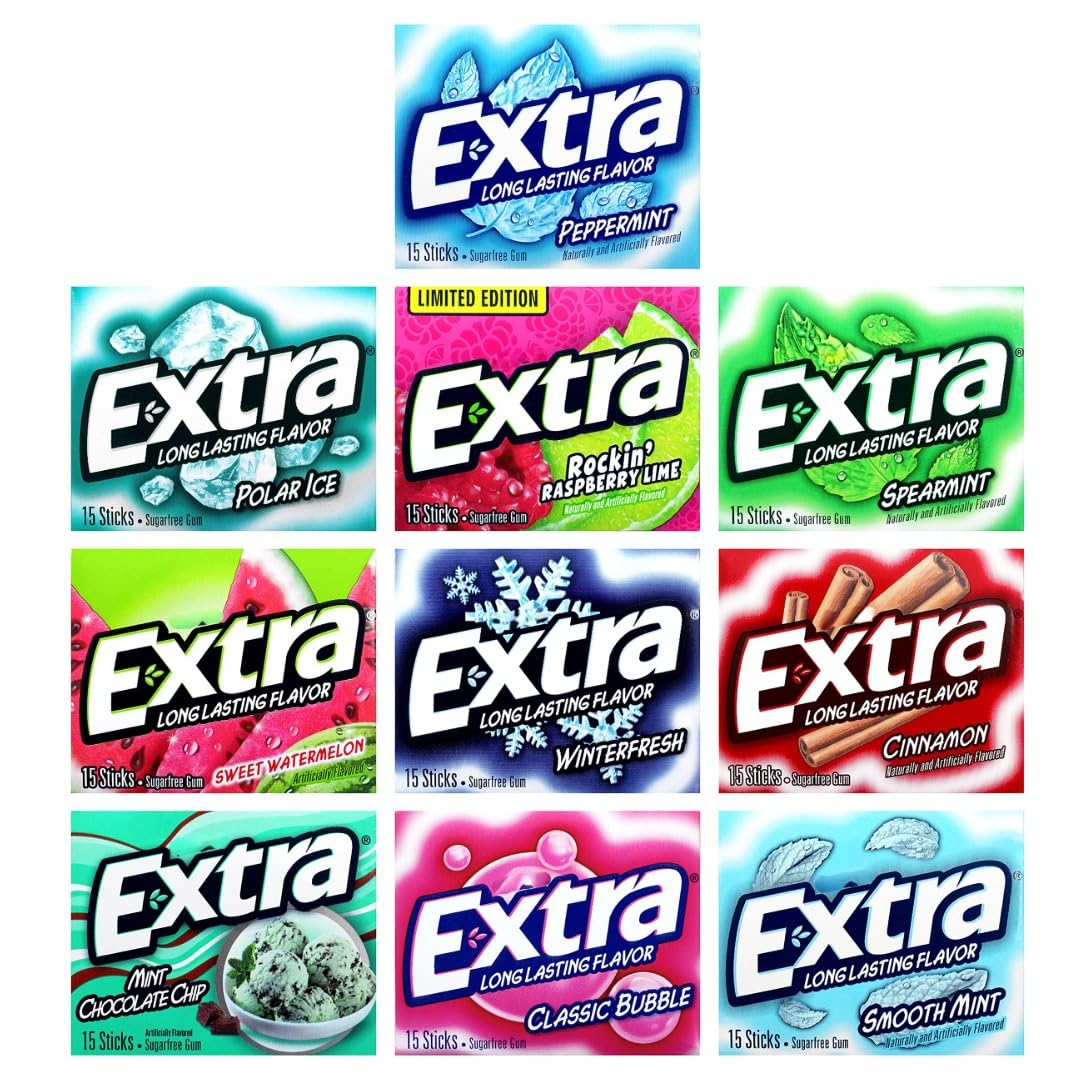 Niro Assortment extra-long flavor sampler pack with sugar-free gum flavors for long-lasting refreshment.