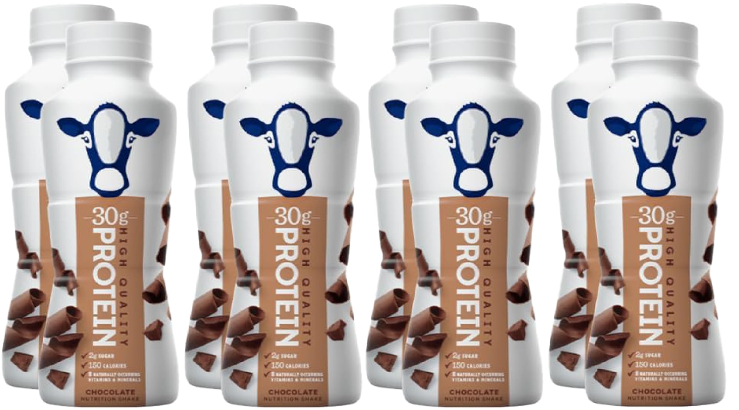 Niro 8-pack chocolate protein shakes, ready in 11.5 oz bottles for on-the-go nourishment
