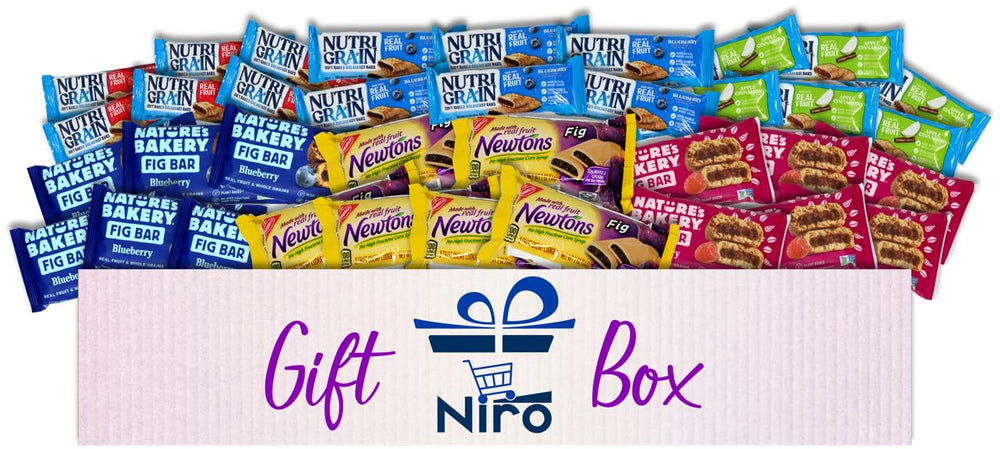Niro fruit bar variety pack featuring six flavors for work or school snacks.