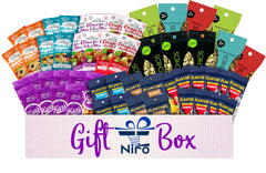 Niro gift-basket presentation shows a ready-to-gift experience.
