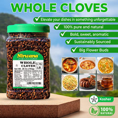 Nirwana whole cloves baking-tea use enriches desserts and chai blends.