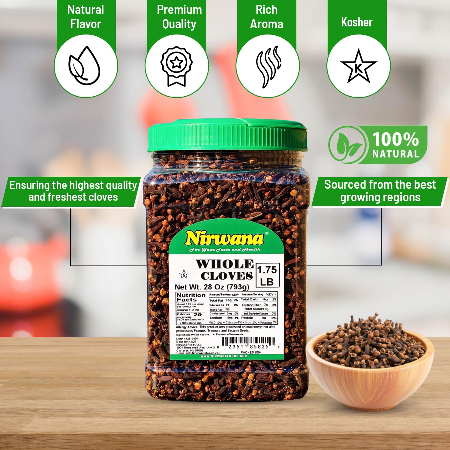 Nirwana cloves showcase intense aroma perfect for curries and stews.