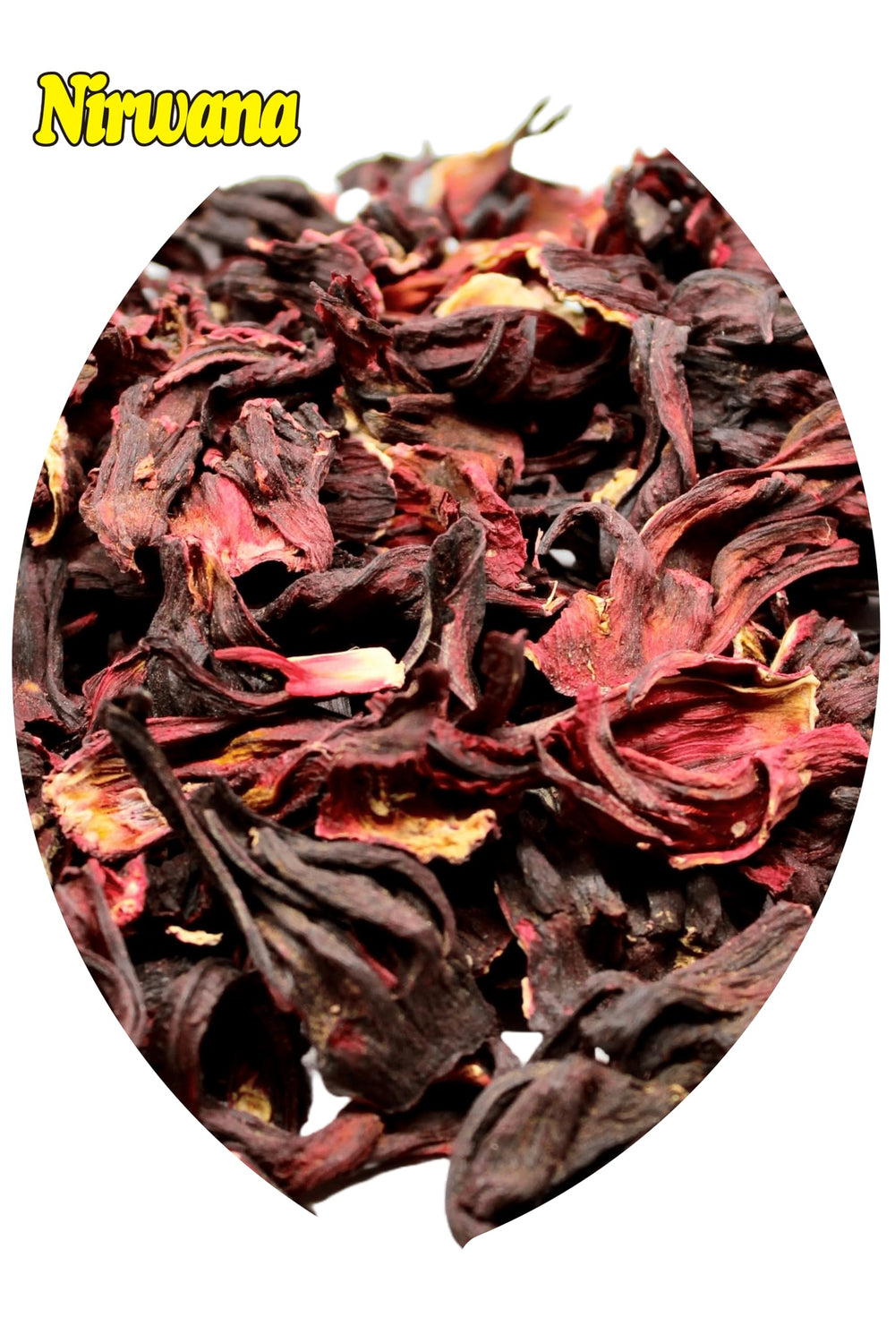 Nirwana hibiscus pairs with raspberry leaf and dandelion root in blends.