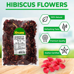 Nirwana hibiscus tea ingredient for loose-leaf blends with bright aroma.