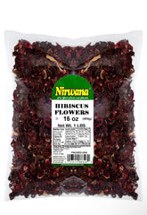 Nirwana premium dried hibiscus whole flowers for vibrant tea and herbal blends.