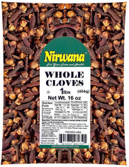 Nirwana whole cloves front label highlights premium quality for cooking