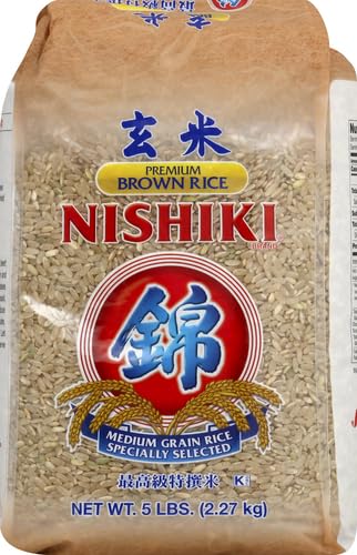 Nishiki brown rice simmering to enhance aroma and texture
