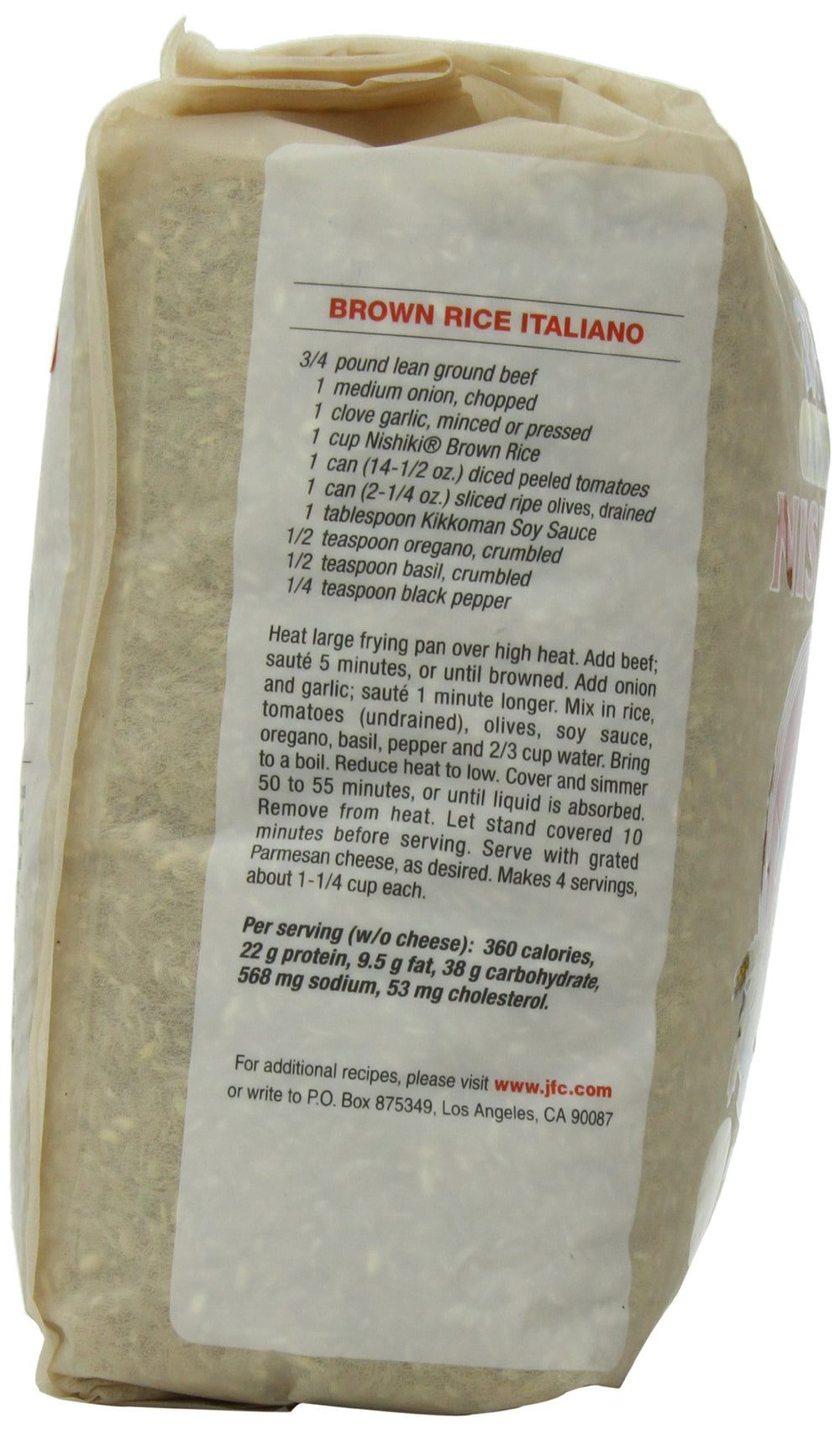 Nishiki brown rice stored in airtight container to stay fresh