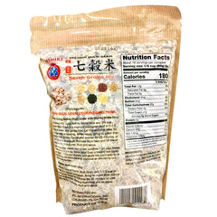 Nishiki Premium 7 Grains Mix cooked bowl scene emphasizing nutty texture and versatility.