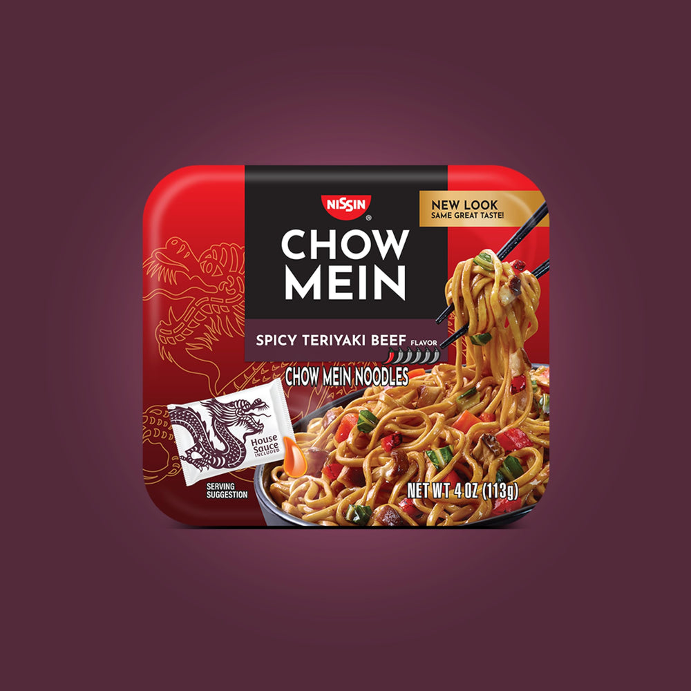 NISSIN Chow Mein pack of eight ensures meals on hand.