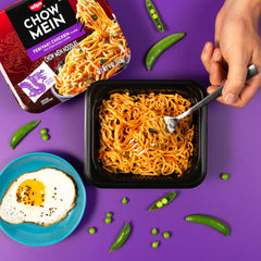 Eight-pack Nissin Chow Mein Teriyaki Chicken for convenient meals on busy days.