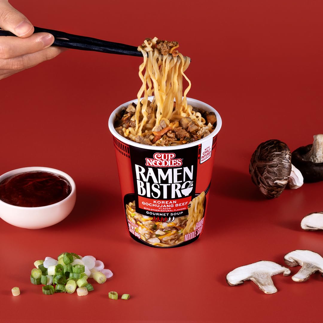 A microwavable cup from NISSIN delivering bold flavor fast at home or work.