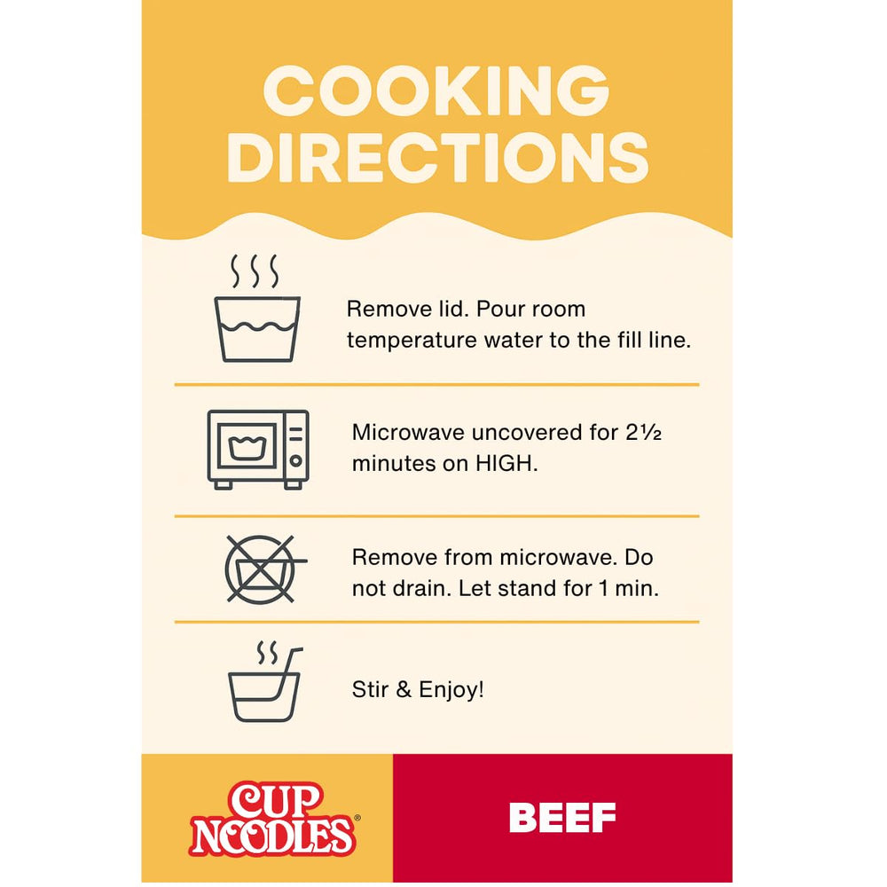 NISSIN Cup Noodles Protein Beef 16g badge — protein at a glance.