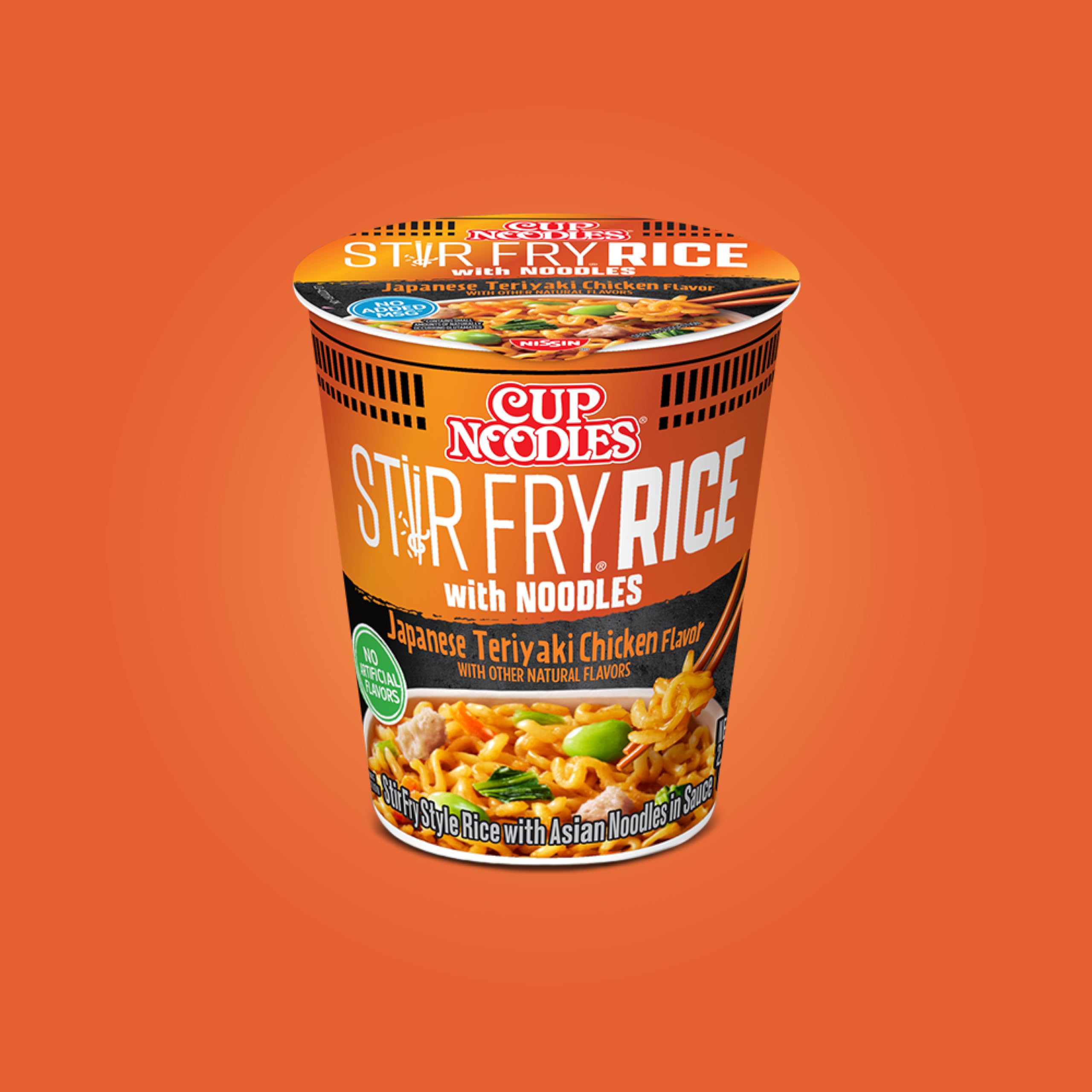 nissin teriyaki chicken rice-noodle mix delivers satisfying aroma