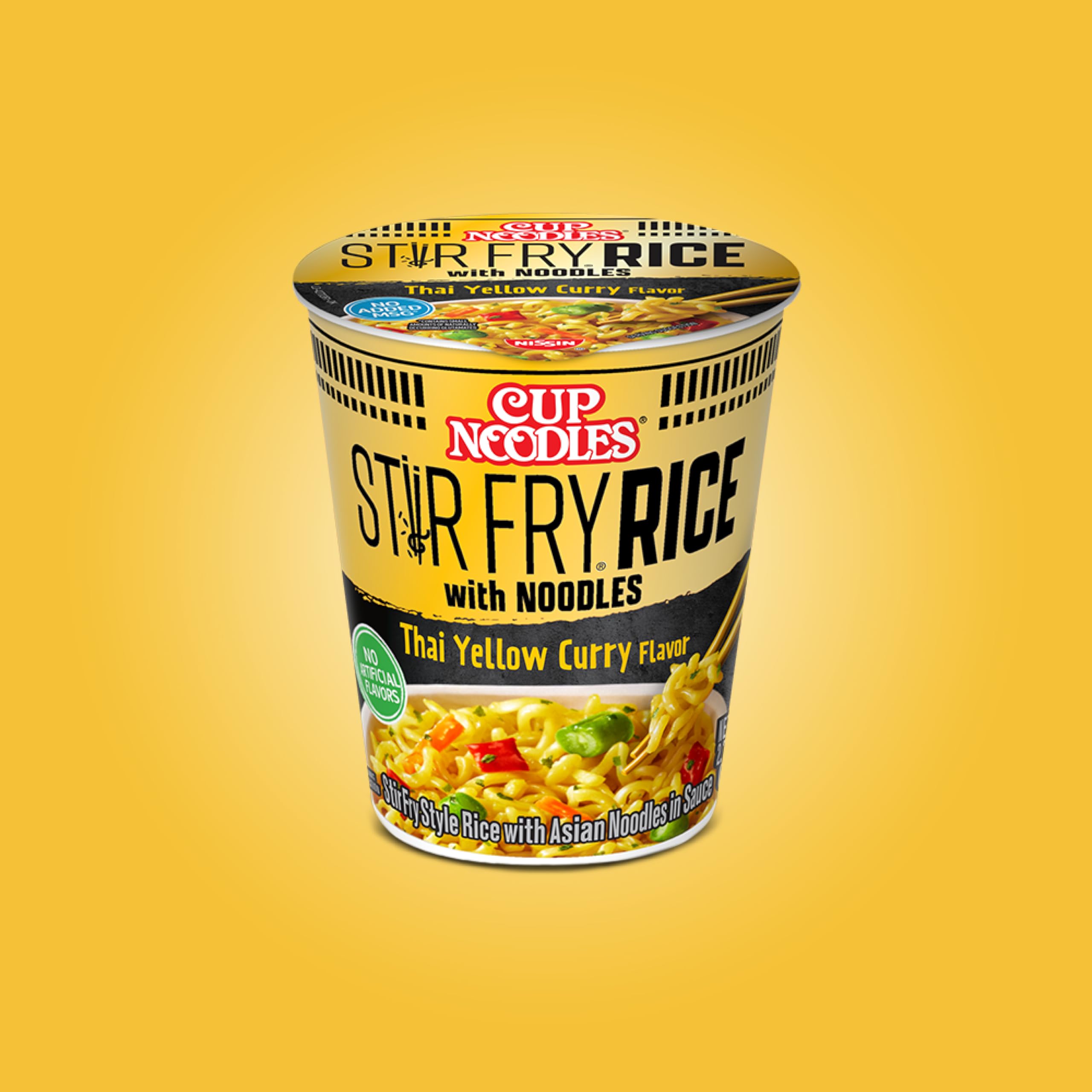 NISSIN Cup Noodles Stir Fry Rice with Noodles pack6 design for convenient meals.