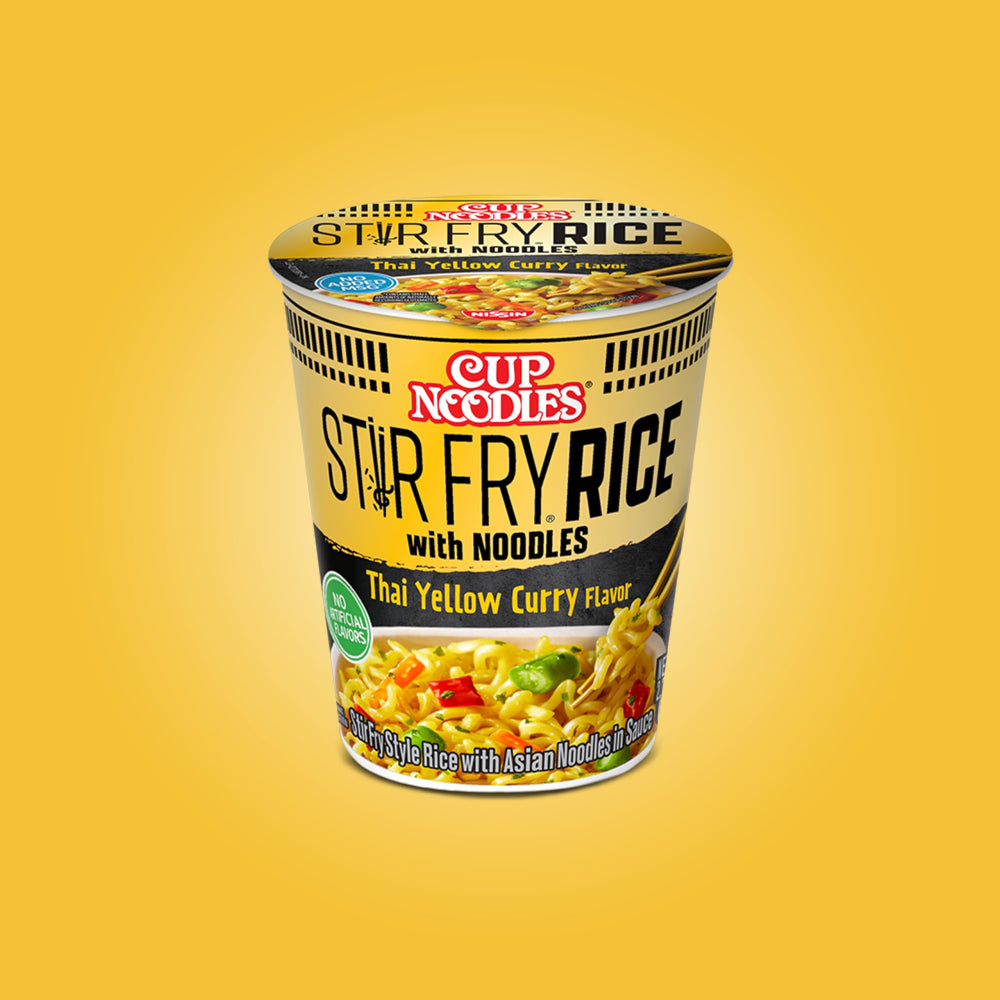 NISSIN Cup Noodles Stir Fry Rice with Noodles pack6 design for convenient meals.