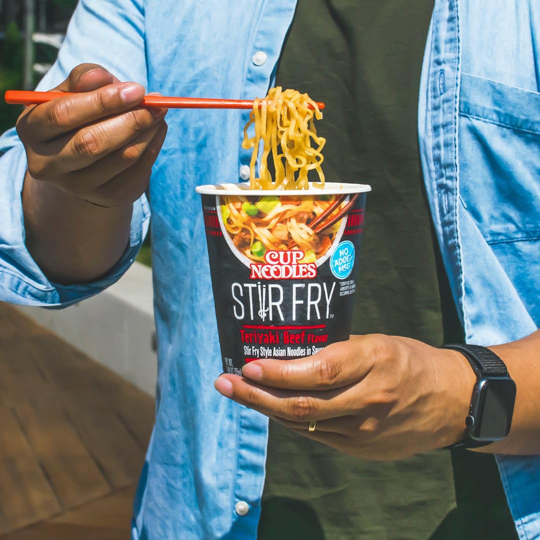 Pack of six NISSIN Cup Noodles offers pantry-friendly ready meals for busy days.