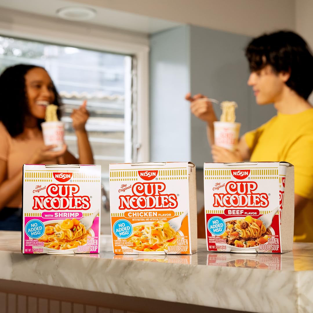NISSIN Cup Noodles Vegetables Colorful bites for snack-ready meals.