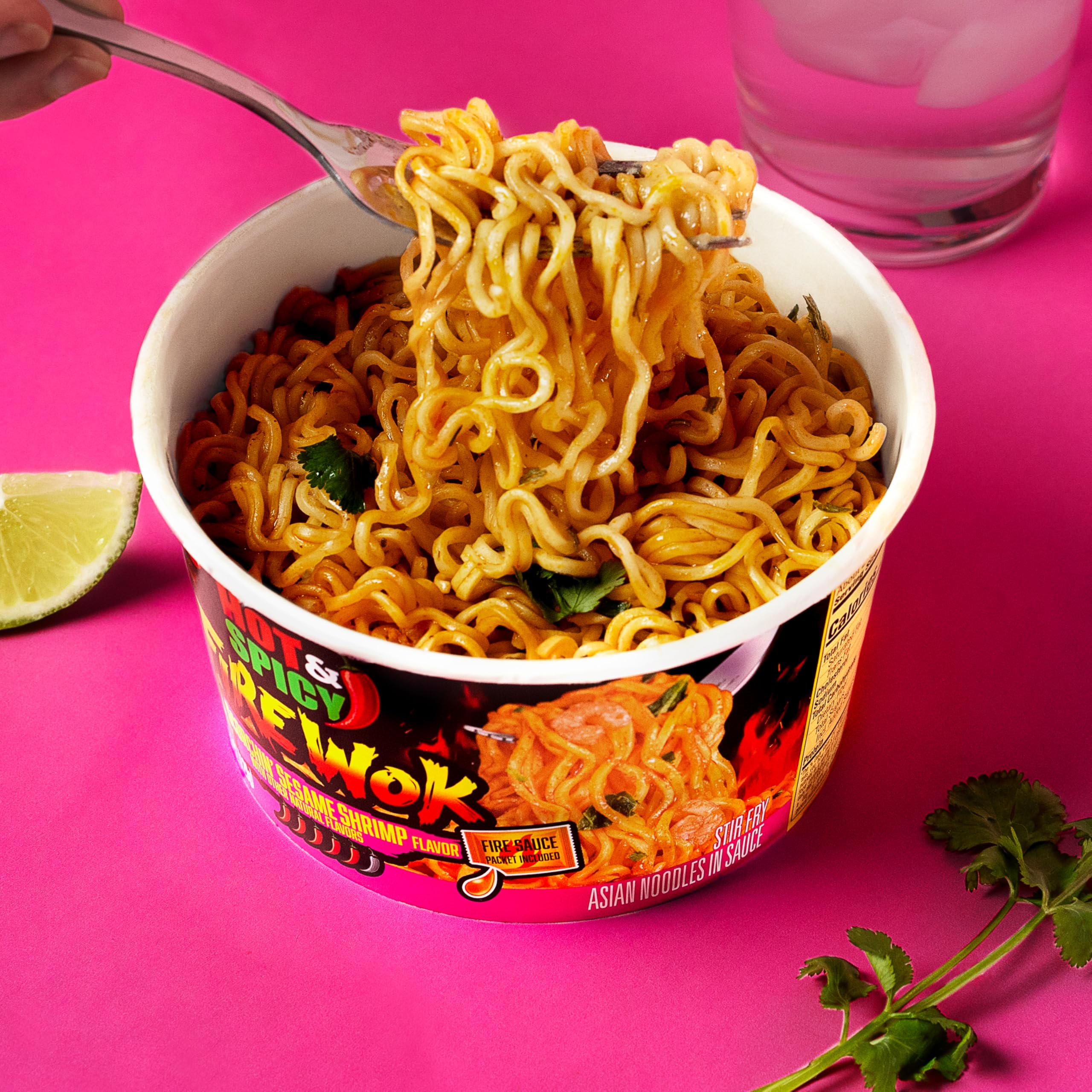 NISSIN Fire Wok cooks in about six minutes for a quick dinner.