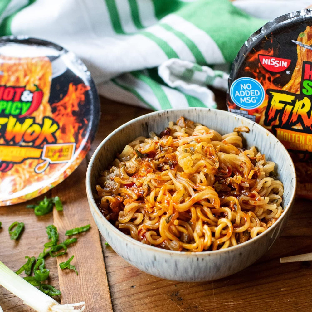 NISSIN offers Hot & Spicy Fire Wok in multiple flavors.