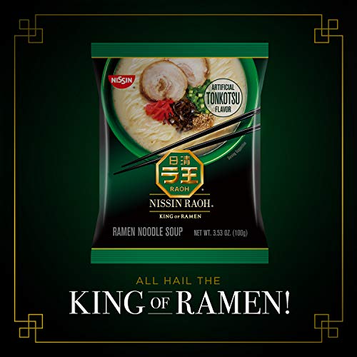 Nissin RAOH Tonkotsu broth simmering with rich umami aroma.