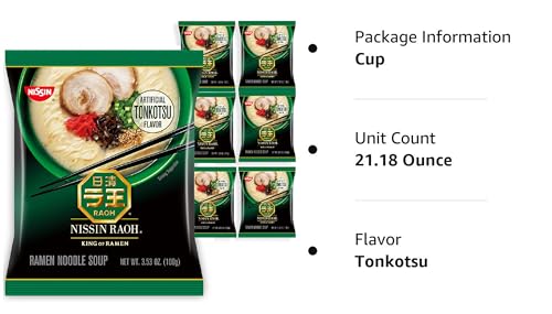 Nissin RAOH Tonkotsu kitchen scene emphasizing quick meal option.