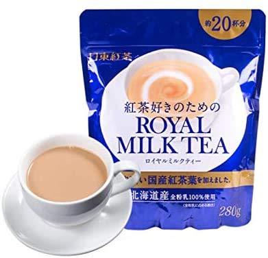Nitto Kocha Instant Royal Milk Tea served at table, perfect for family moments.