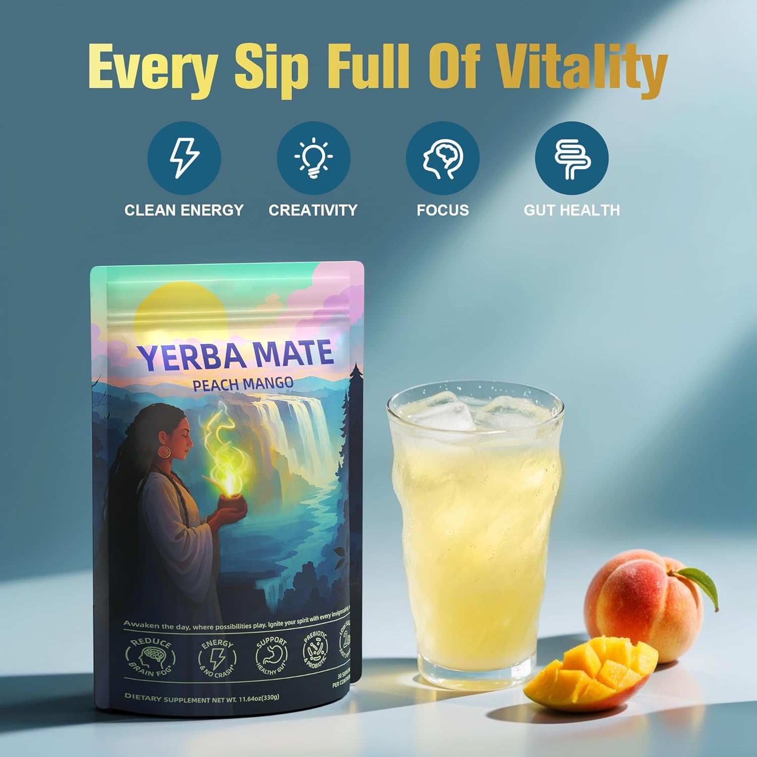 NIUSISE Yerba Mate Instant Tea morning routine ready for a focused start