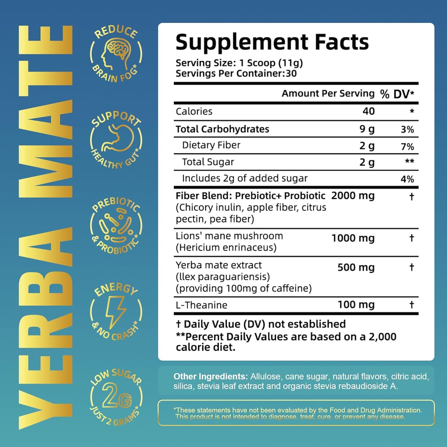 NIUSISE Yerba Mate Instant Tea Peach Mango powder dissolving in water for daily use