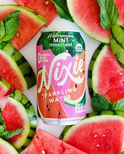 Nixie Sparkling Water Watermelon Mint eight-pack display for easy stocking