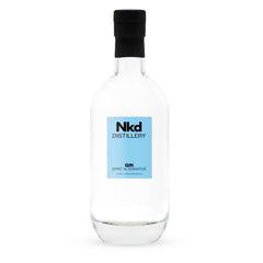 NKD Distillery NKD Gin Non-Alcoholic Spirit bottle front highlighting citrus-forward aroma for cocktails.