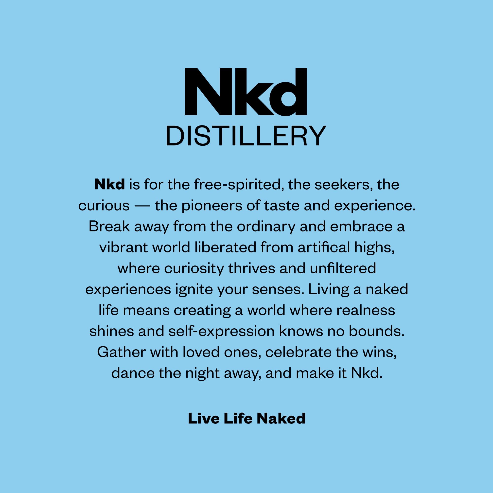 Packaging close-up of NKD Gin Non-Alcoholic Spirit showing design and labeling.